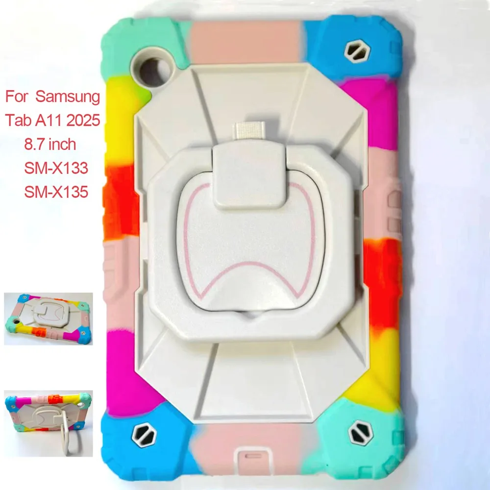 Kids Tablet Cover with Silicone + PC Protection and Strap - 8.7 Inch