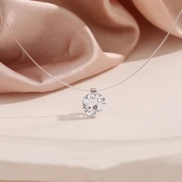 Transparent Fishline Women's Chokers Crystal Ball Pendants Shiny Luxury Wedding Neck Jewelry Fashion Neck Accessories Collar - Image 3