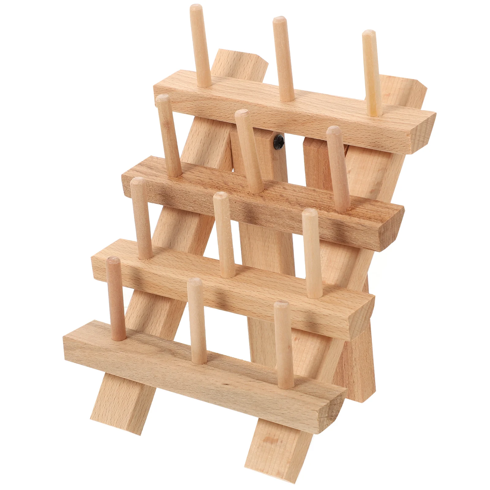 

Foldable Wood Thread Rack Holder Thread Organizer Thread Stand for Sewing Quilting Embroidery Craft