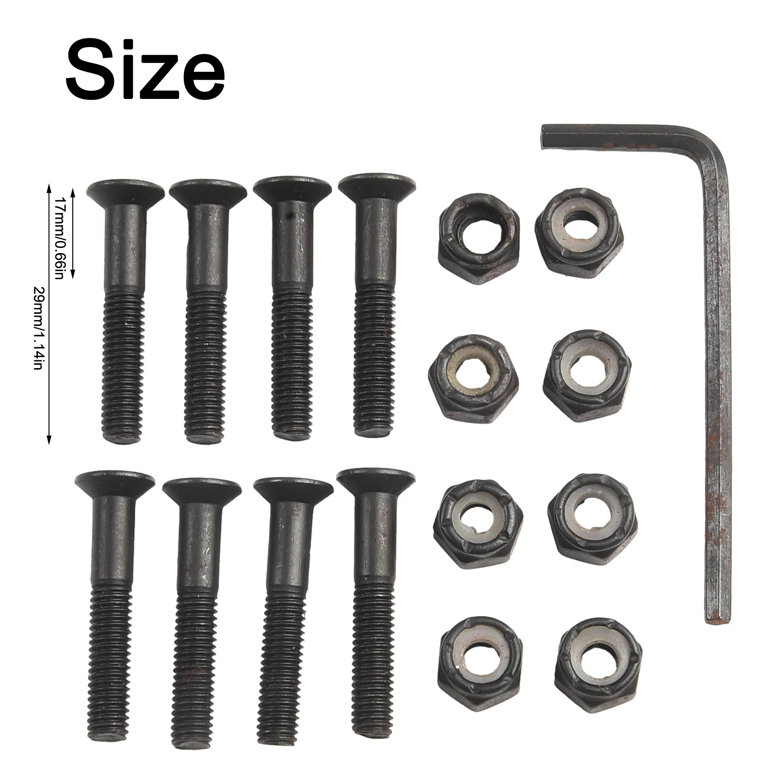 

29/38/45mm Skateboard Deck Truck Fixing Bolt Inner Hexagonal Skateboard Bridge Pins For Skateboarding Longboarding Surfboarding