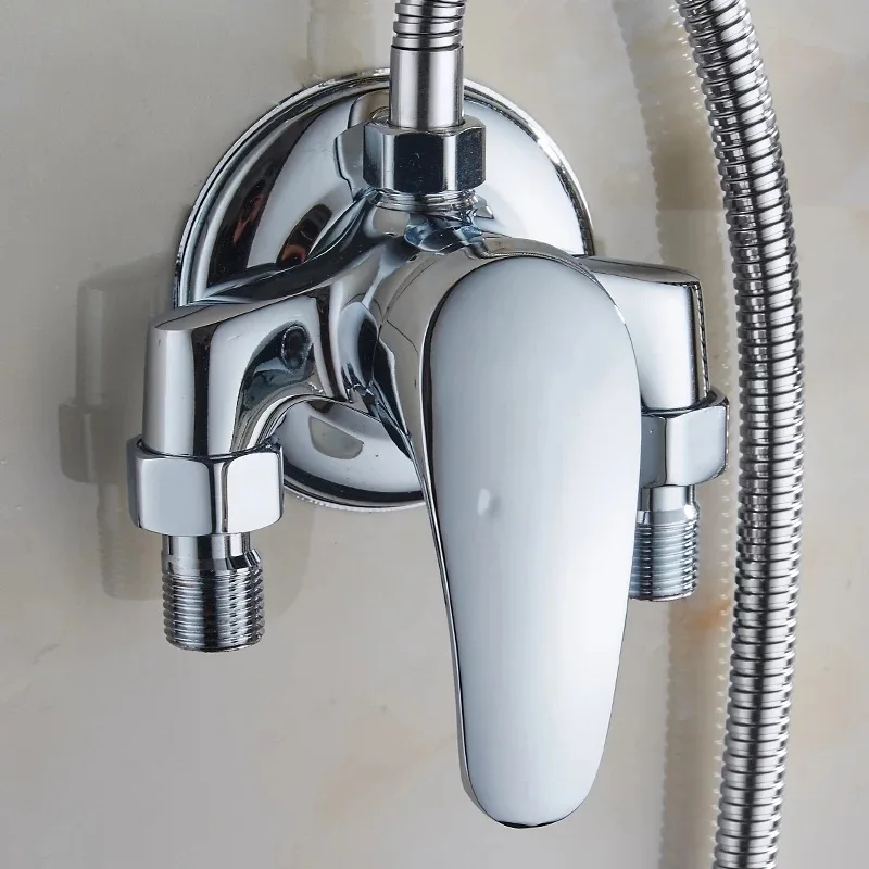 Mitigeur universel bain-douche, robinet chromé monté sur le pont, robinet de mélange chaud et froid, remplacement salle de bains, accessoires de douche
