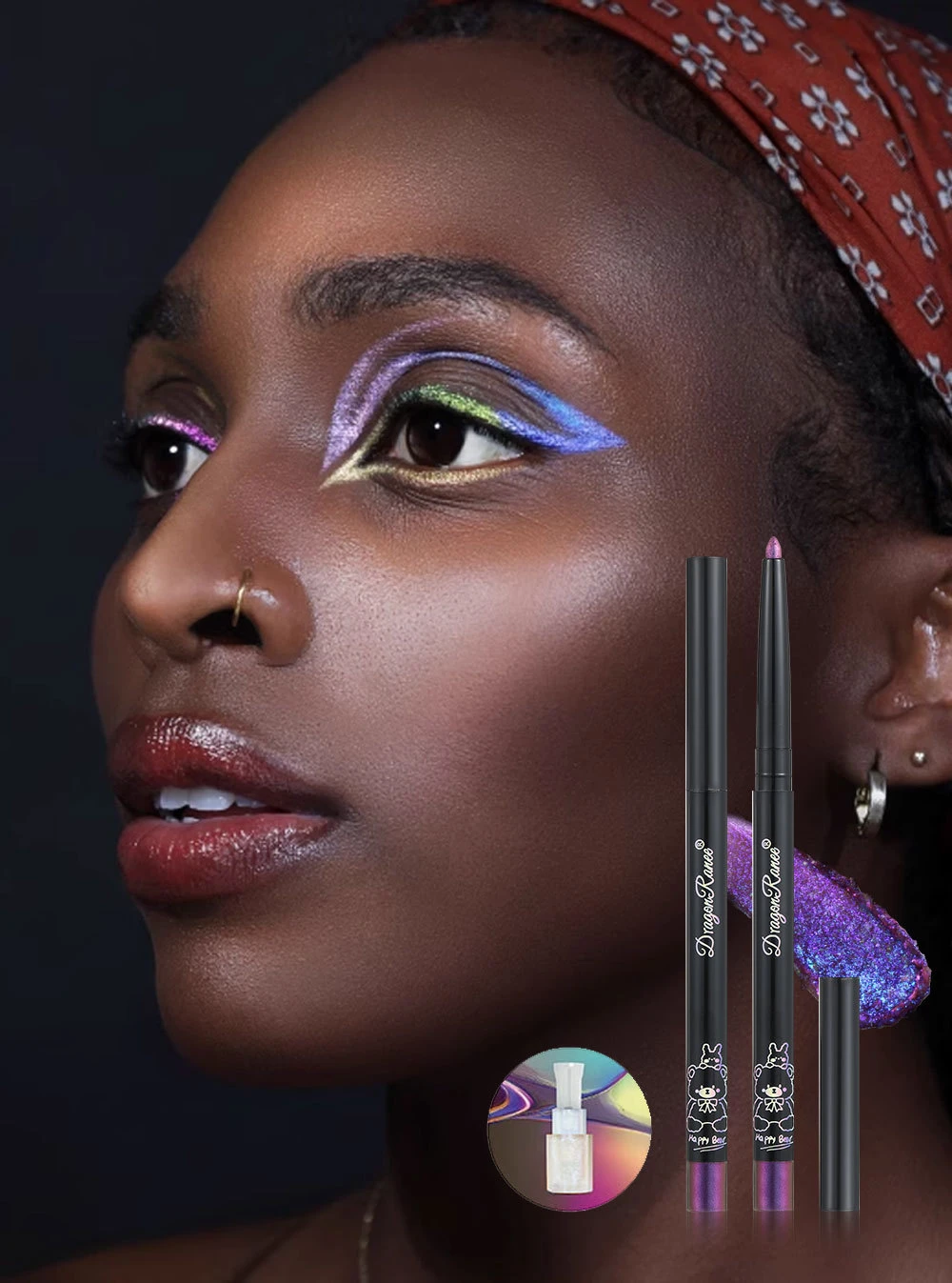 Perlglanz Aurora Eyeliner Stift Wasserfest Metallic Glitzer_voghion.com