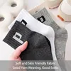 6 Pair Women's and Men's Unisex Spring/Summer Four Seasons Letter P Simple Fashion Trend Sports Comfortable Socks 5