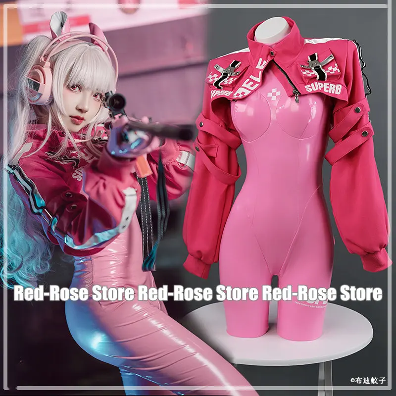 

Anime Game NIKKE Nikke Alice Pink Jumpsuit Set Sexy Daily Party Jacket Role Play Women Halloween Carnival Free Shipping 202 2New