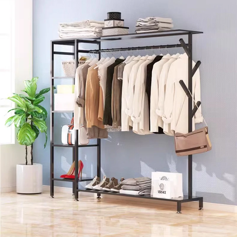 

Shelf Standing Clothes Rail Wall Hanger Stand Sideboards Bookcase Magazine Racks Coat Cabides Para Roupas Furniture Living Room