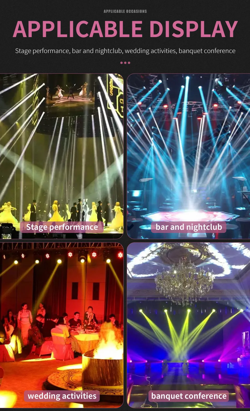 LED DMX Controller Beam Moving Head Light 260/295W DJ Disco Beam Light Bar Club