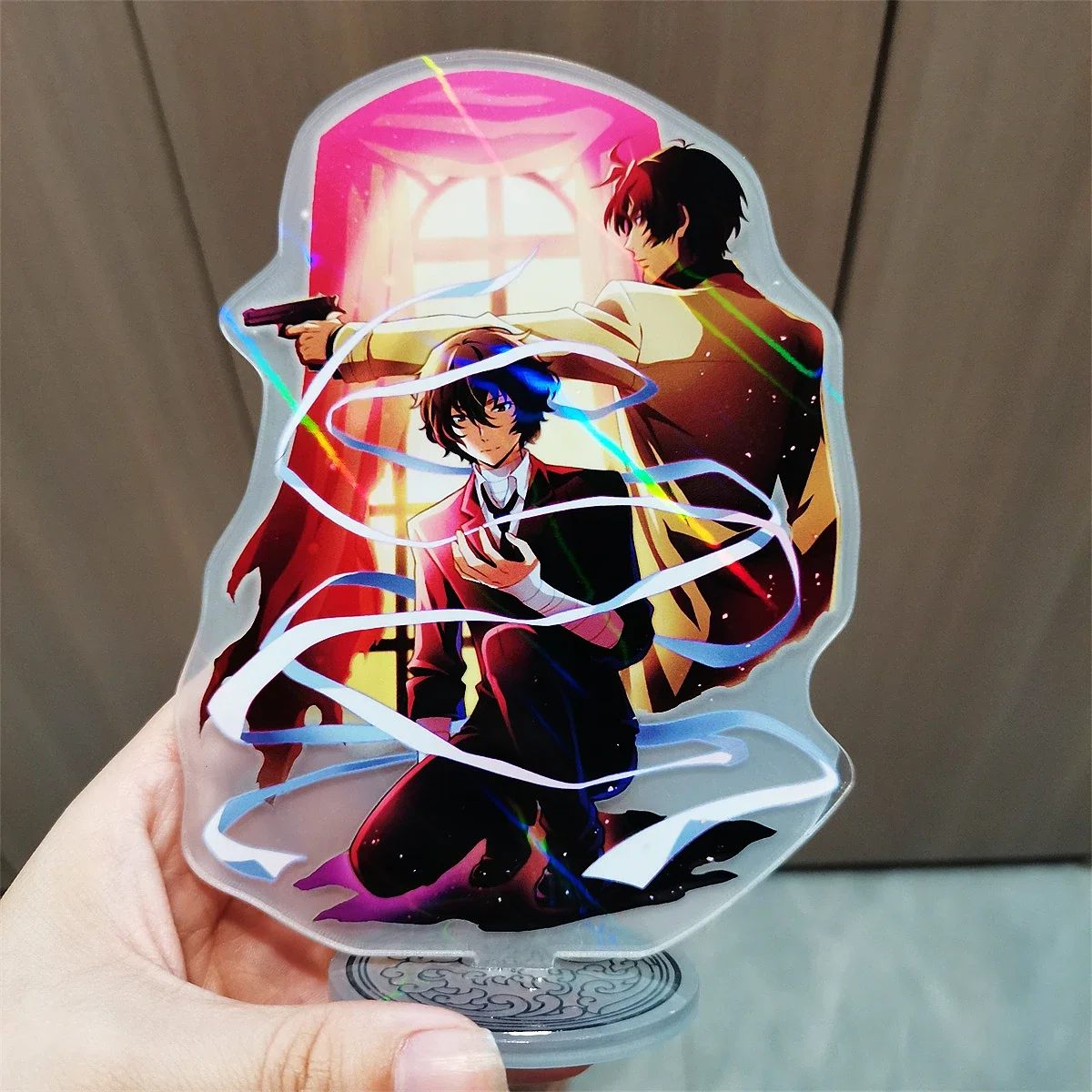 JP Anime Bungou Figure Cosplay Acrylic Dog Desktop Stands Nakajima Atsushi Dazai Osamu Edogawa Rampo Plate Fans Gift