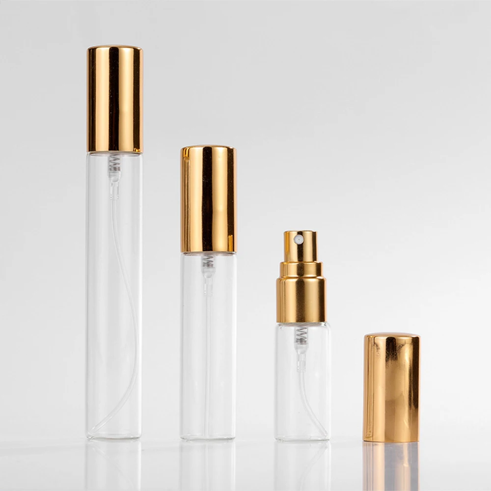 20/50pcs Perfume Empty Bottle 5ml 10ml 15ml Spray Bottle Glass Vial Clear Perfume Atomizer Travel Refillable Cosmetic Container