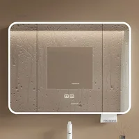 Smart Dressing Mirror Cabinet Creative Round Corner Bathroom Cabinets Luxury Home Furniture Wall-mounted Toilet Storage Cabinet 4