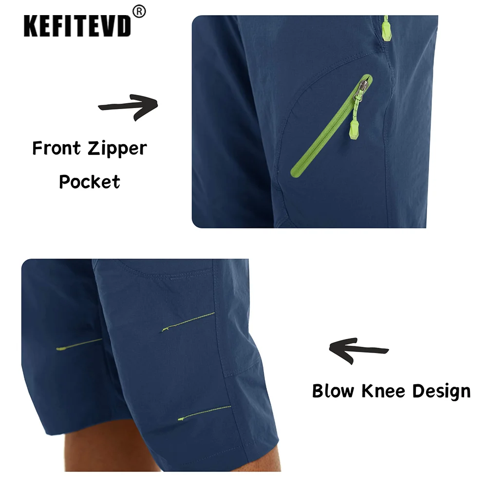 Sport Shorts Summer Quick Dry Shorts Men's 3/4 Cargo Short Lightweight Workout Capri Outdoor Hiking Running Breathable Short Bottoms