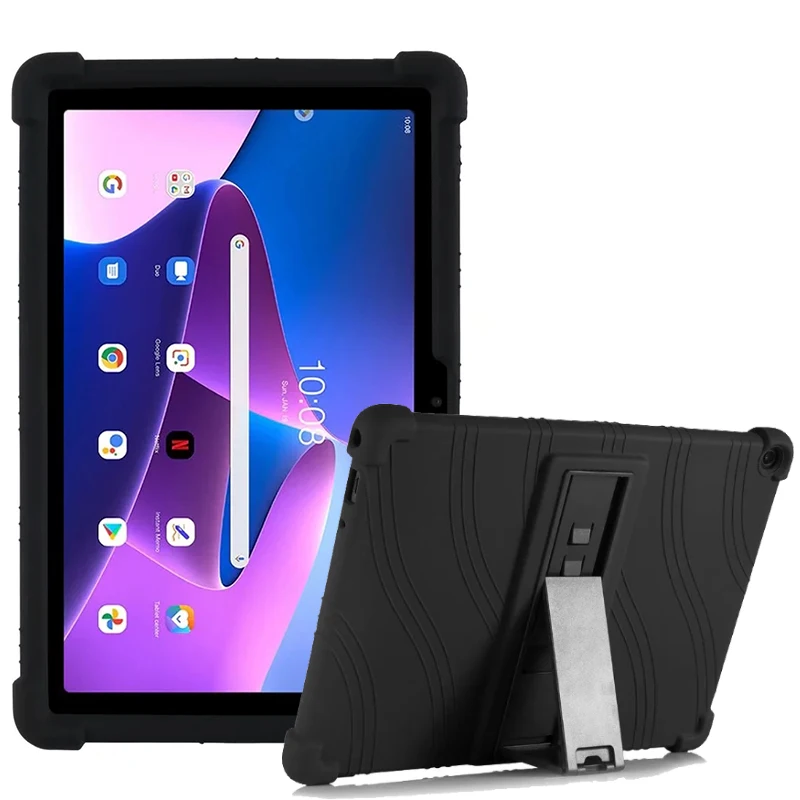 For Lenovo Tab M10 Plus 3Rd Gen 10.6 Inch Case,Stand Soft Silicon Cover Case For Lenovo M10 Plus 2022 Tb-125F Tb-128F Tablet