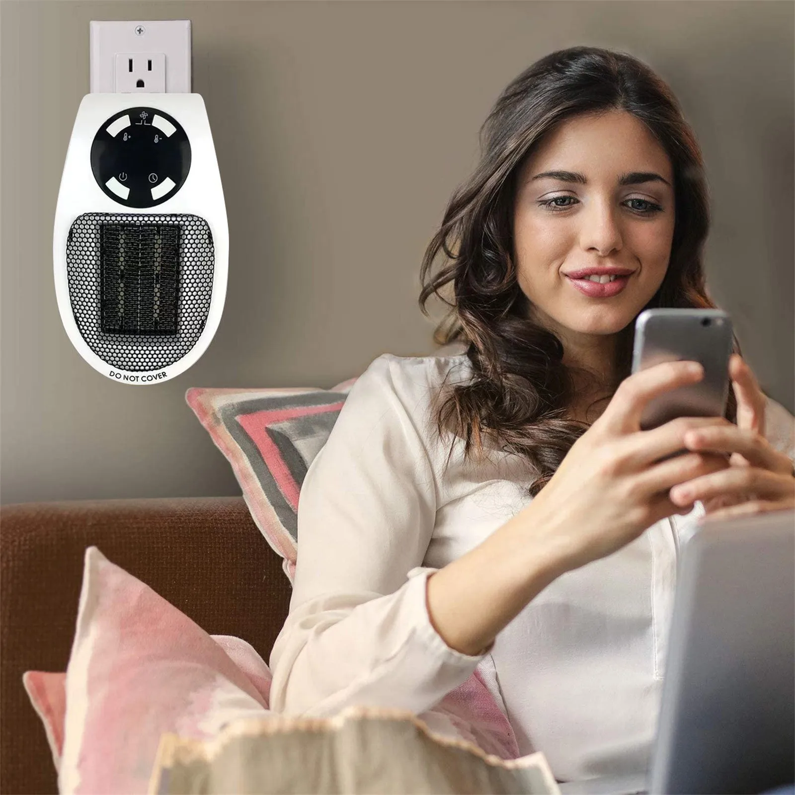 500W Fan Heater Electric Heater Ceramic Fan 3 Modes Safe Energy Saving Quiet Room Thermostat For Indoor Office Bedroom electric heating fan