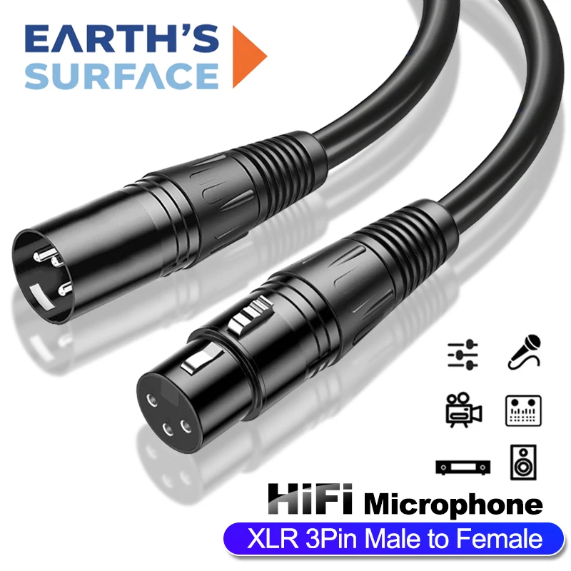 HiFi 3Pin XLR Kabel Audio Linie XLR Stecker auf Buchse Mikrofon Verlängerung Kabel für Mixer Verstärker Sound Cannon Ausgewogene XLR Kabel