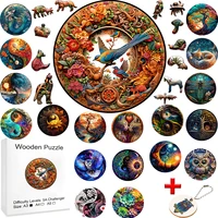 Children Animal Wooden Puzzles Montessori Games Game Boy 3d Wooden Puzzle Adults Christmas Board Games for the Whole Family Diy 1