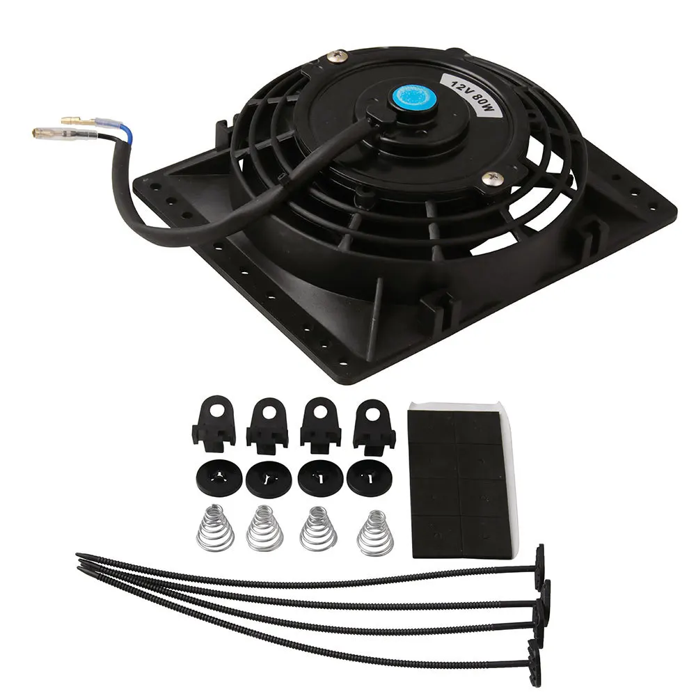 6 Inch Slim 650CFM Radiator Cooling Fans Universal Slim Pull Push 12V 80W Direct Replacement Electric Fan with Mount Kit electric fan