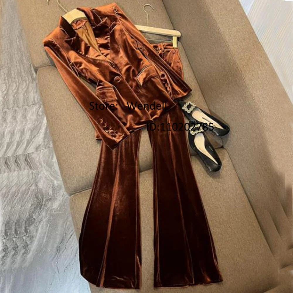 

Pants Sets of Women 2 Pieces Elegant Woman Clothing Jeans Women's Pantsuit Suit for Autumn Two Piece Set Pant Luxury Suits 2023