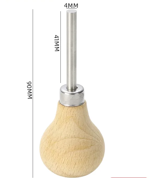 Grooved Square Bezel Pusher with Wooden Handle – Premium Jewelry Setting & Crafting Tool