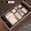 Durable Clear Plastic Drawer Organizer, Free combination Drawer Divider Storage Box, For Office Supply,Makeup,Kitchen Utensils 6