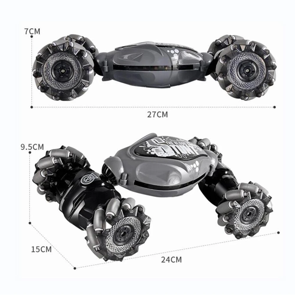 4WD RC Car Hand Control Stunt Gesture Sensor Rotation Drift Buggy 2.4G Watch Remote Control Off Road Electric Toys for Kids Boys 6
