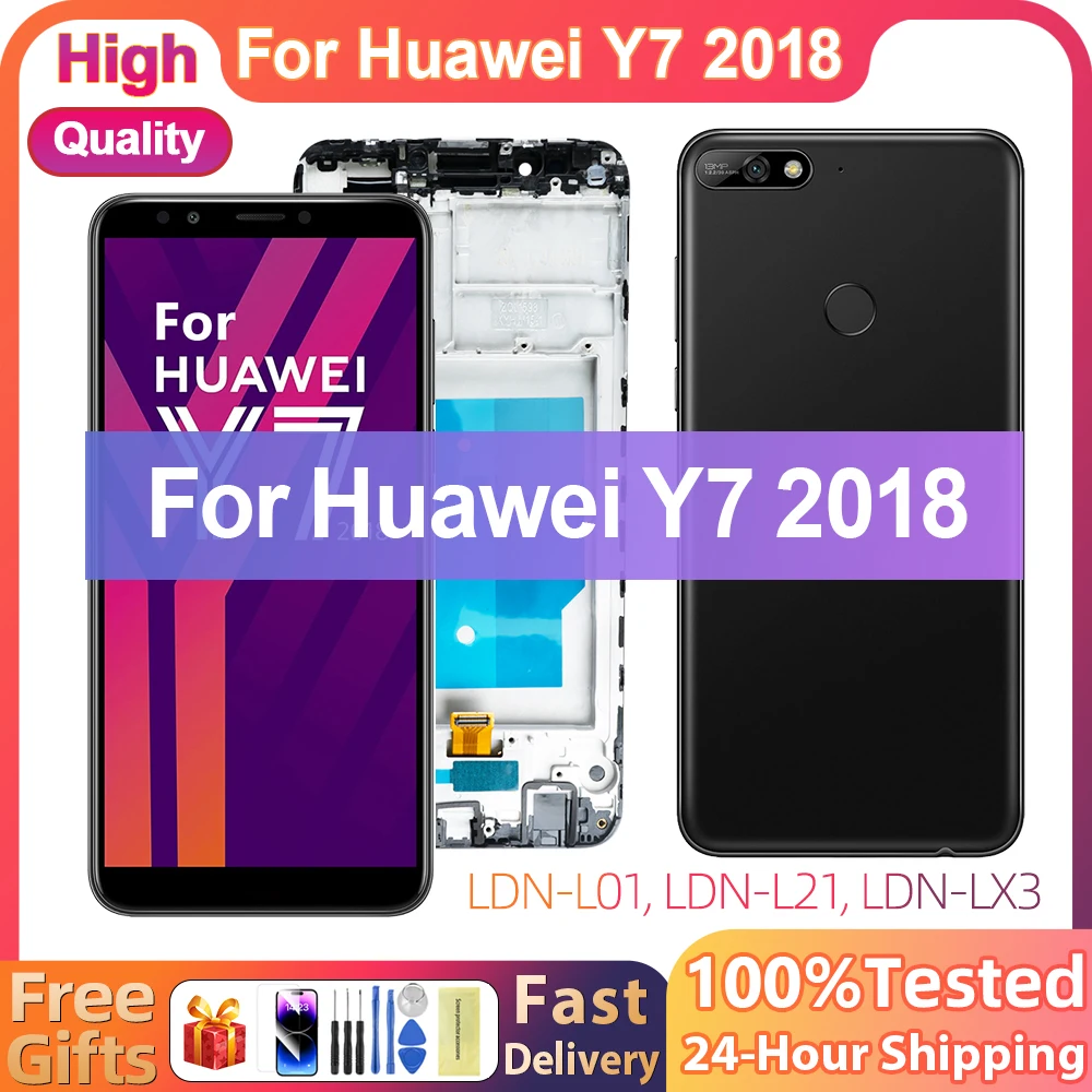 

Оригинальный 5,99 ''для Huawei Y7 2018, ЖК-дисплей, сенсорный экран, дигитайзер в сборе, запасная деталь, ЖК-дисплей для Huawei Y7 Pantalla