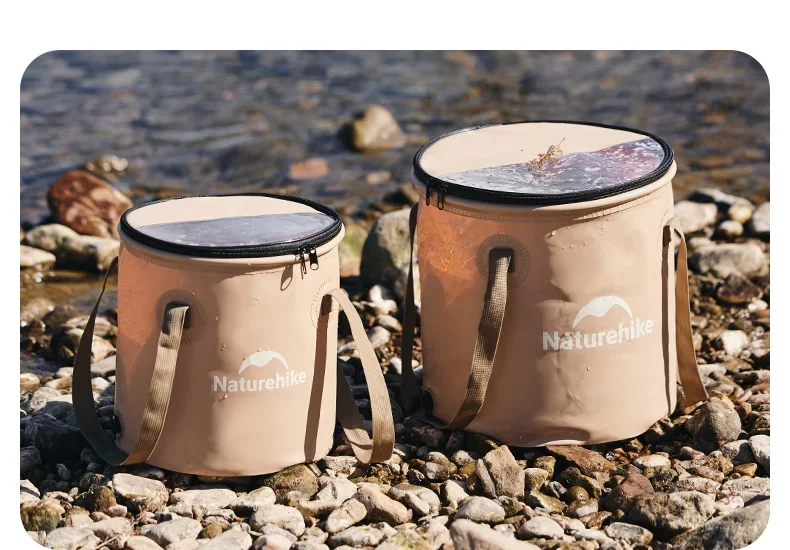 Naturehike Falten Wasser Eimer Camping Tragbare Große Kapazität Eimer Outdoor Picknick Reise Multifunktionale Lagerung Eimer – Detail 14