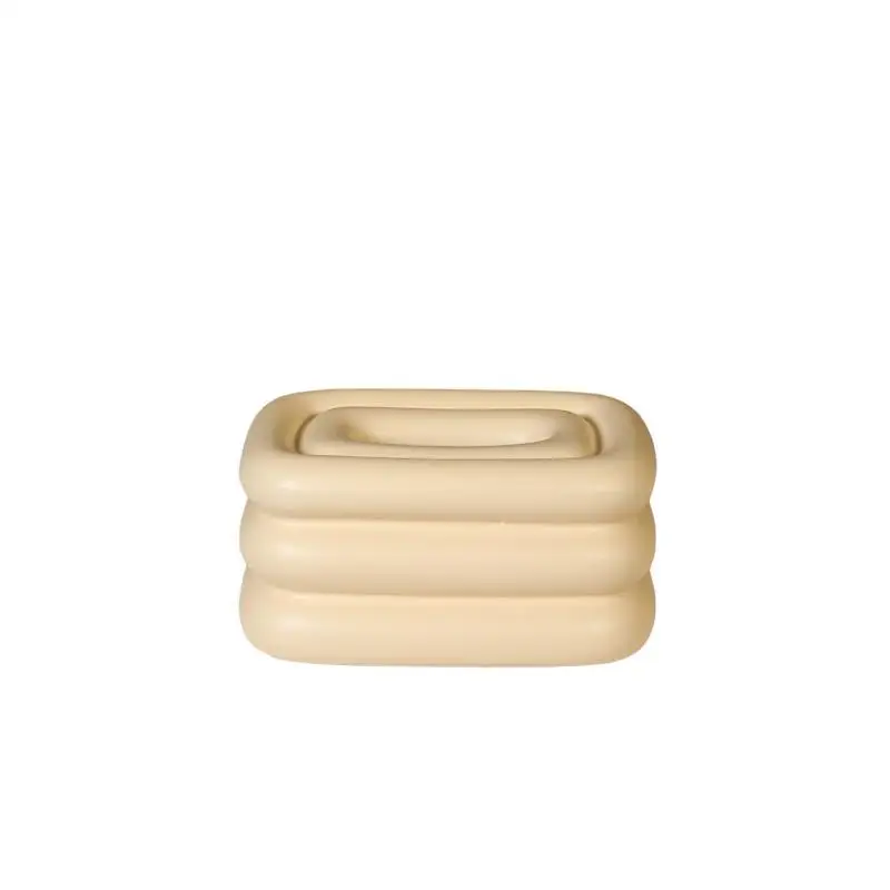 Ceramic Tissue Box Rectangular Geometric Fringe Napkin Box Napkin Holder Toilet Paper Holder Desktop Storage Home Decoraction 6