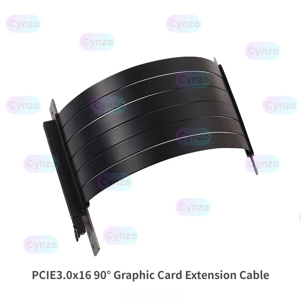 VGA PCI-E3.0 x16 라이저 비디오 카드 연장 케이블, 90 도 지원, 오픈 PC 케이스, 수직 익스프레스 전송 어댑터 익스텐더