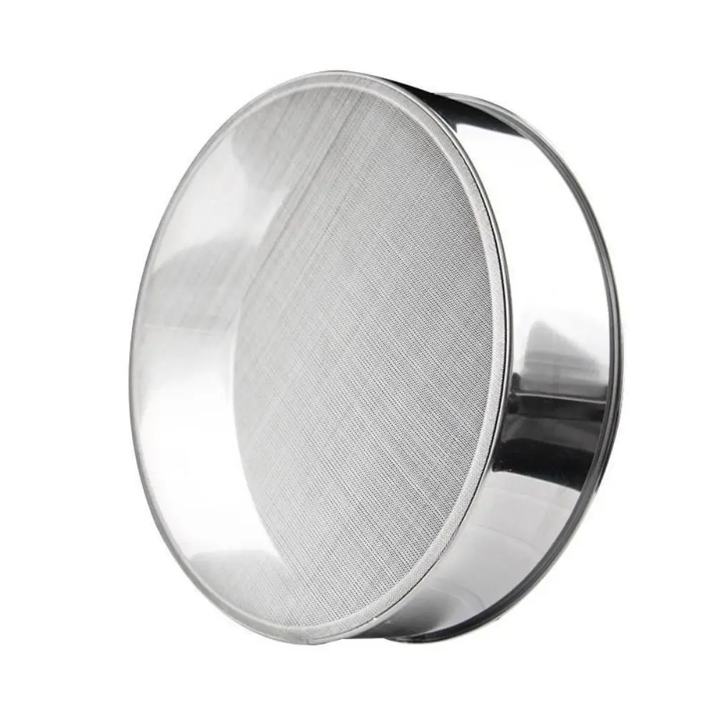 12/18cm Kitchen Mesh Flour Sifter Durable Stainless Steel Ultra-fine Sugar Filter Mesh Baking Tool Round Strainer Sifters flour sifter,baking tools,mesh strainer,fine mesh strainer,powder sieve