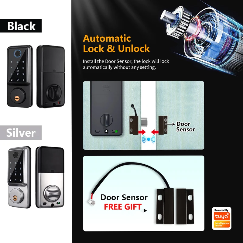 RAYKUBE H4 Free Shipping From Brazil Free Tax Tuya WiFi/ TT Lock Electronic  Lock Smart Door Lock Fingerprint Digital Door Lock - AliExpress