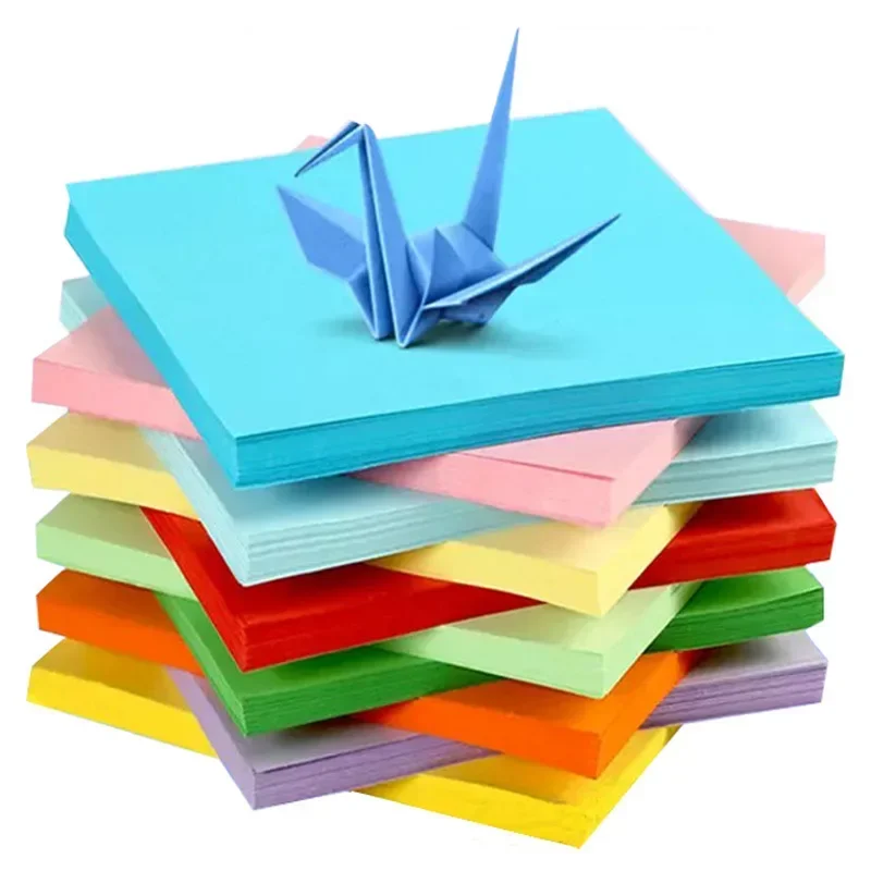 Carta Origami 100 Fogli 15x15 Cm - Colorata Per DIY, Bambini, Arte E Lavoretti Manuali - Foto 8