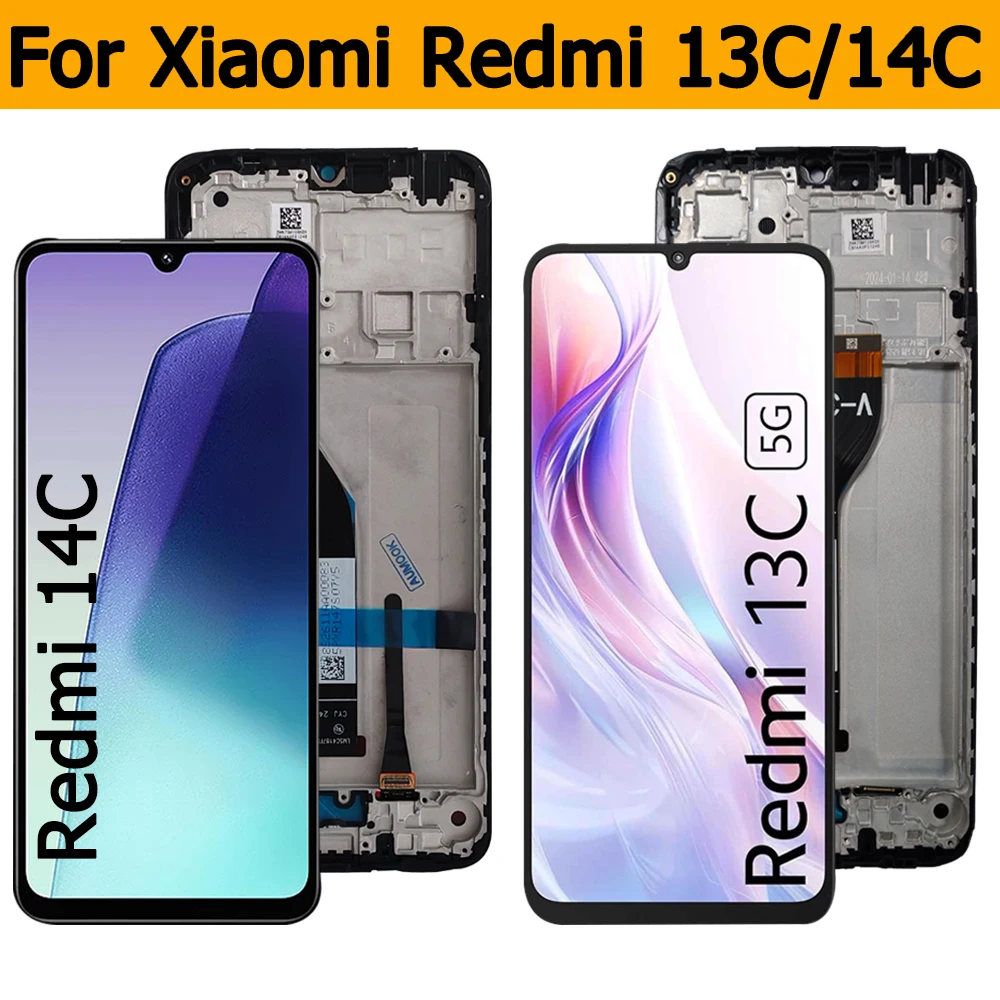 IPS LCD For Xiaomi Redmi 13C LCD Display Touch Screen Digitizer Assembly For Redmi 14C Pantalla Replacement 13C 5G lcd display screen,smart phone screen replacement