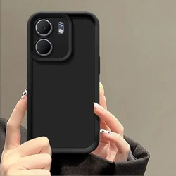 Luxury Matte Soft Cover with Anti - Fall Protection for OPPO A6x 4G (Tyjt black)