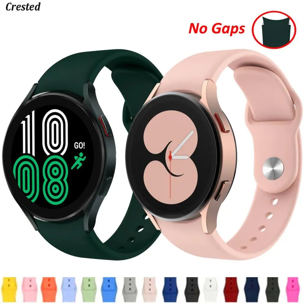 

Ремешок силиконовый для смарт-часов, спортивный браслет для Samsung Galaxy Watch 4 classic, 46 мм 42 мм, 44 мм 40 мм