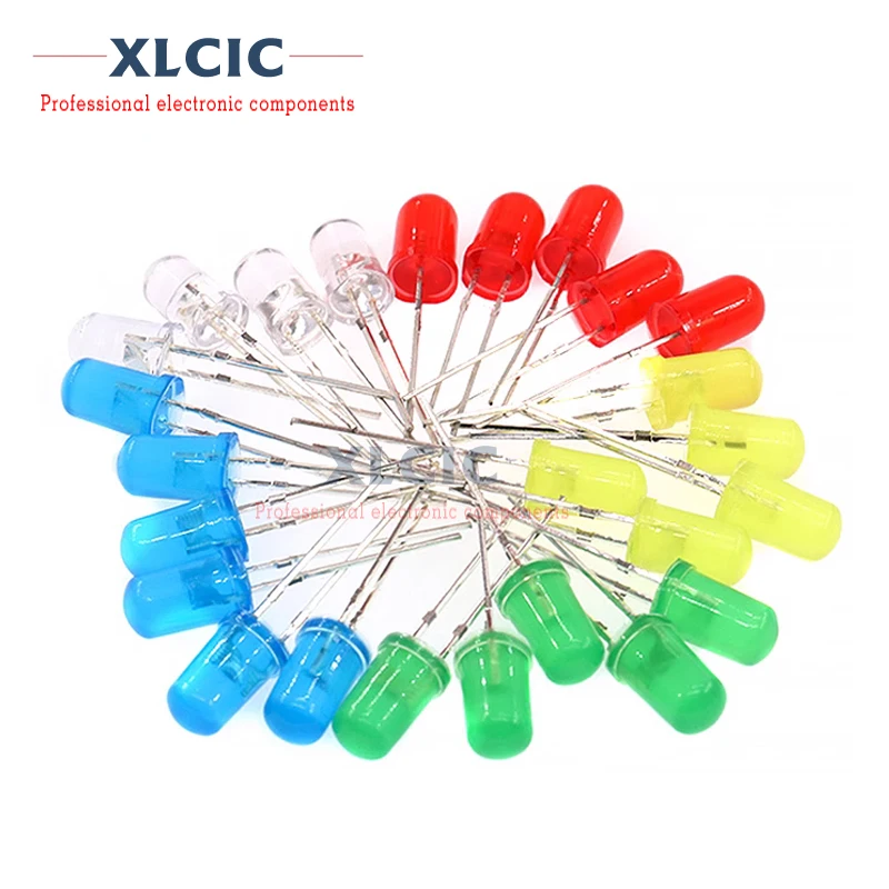 

100PCS 3mm 5mm LED Diode Assorted Kit White Green Red Yellow Blue Orange Pink Purple Warm white DIY Light Emitting Diode F3 F5