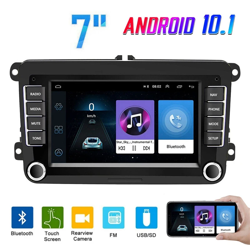 

7" 2 Din Car Stereo Radio Bluetooth Touch Screen Multimedia GPS WiFi MP5 Player FM Audio For VW Golf MK5 MK6 Jetta RCD330