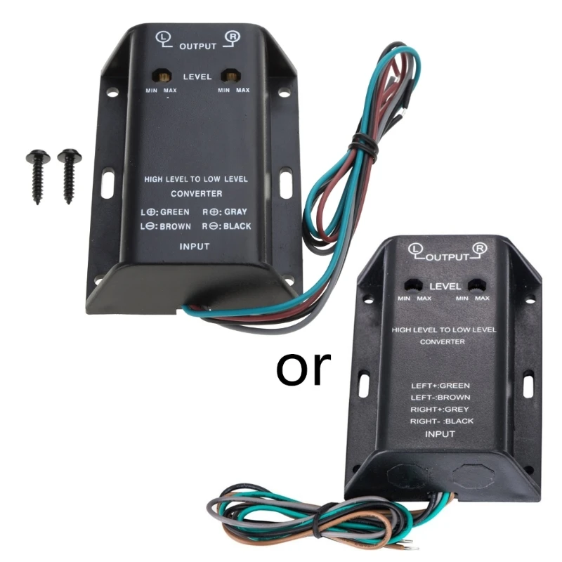 HighLeveltoLowLevelConverterCarAudioRCASpeakerAdapterBass