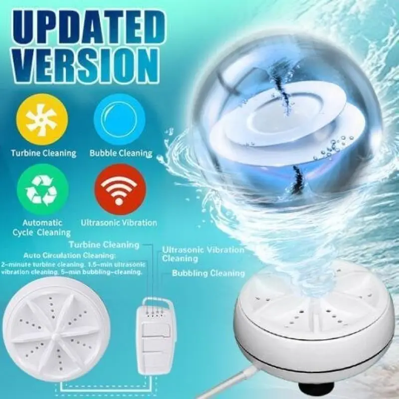 Portable ultrasonic washing machine Make Housework Easier