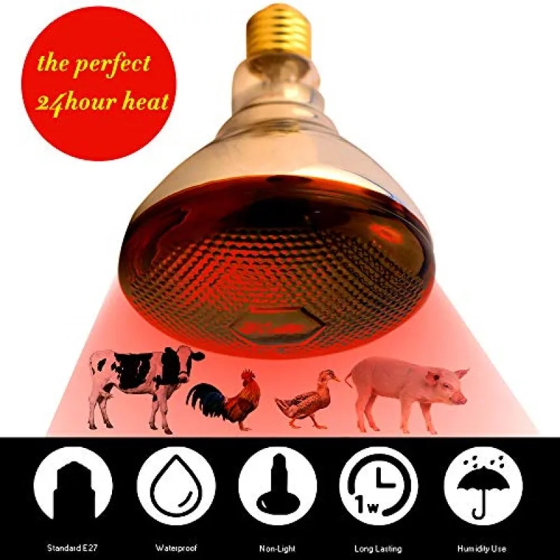 Quartz glass Agricultural Infrared Bulb for Livestock Pets