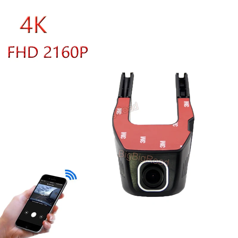 차량용 비디오 녹음기, Fiat 500 Viaggo Freemont Palio Linea Bravo Punto, 4K 2160P 와이파이 DVR 블랙박스 대시 카메라