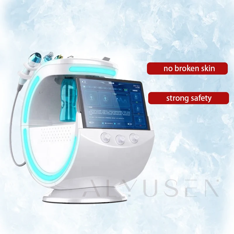 Ice Blue Magic Mirror Skin Analyzer Oxygene Hydra facial Machine Ultrasound Skin Care Cryotherapy Microdermabrasion Equipment CE kids magic box changeable magic box turning the red into the blue ball props tricks toys new funny classic gadgets kids toys