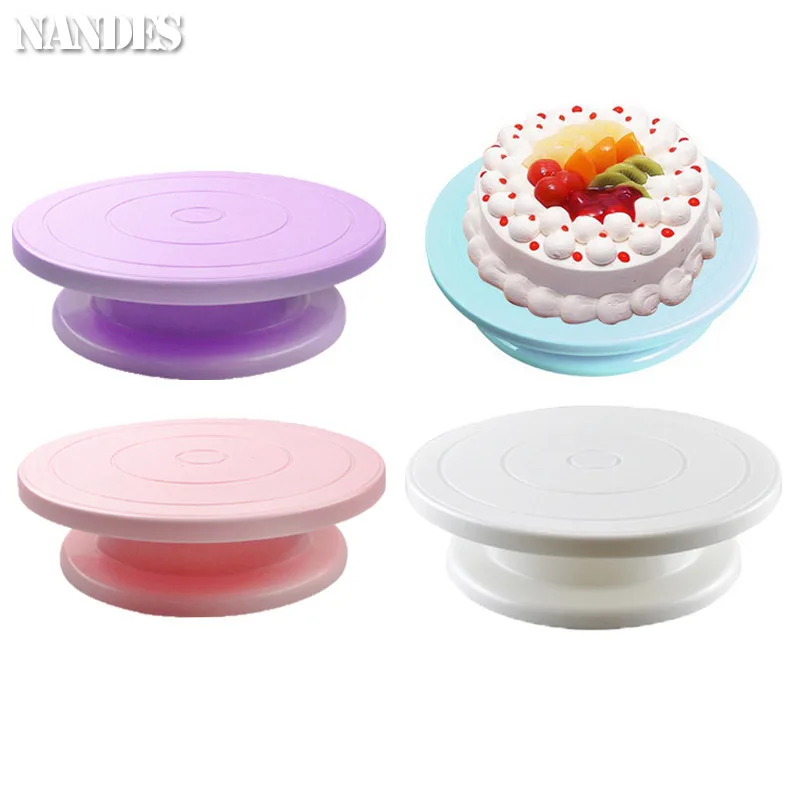 Plastic Cake Baking Tools Accessories Stand DIY Mold Rotating Stable Anti-skid Round Cake Table Stand Rotating Kitchen Tools cake stand cake turntable baking supplies cake tools rotating bearing turntable