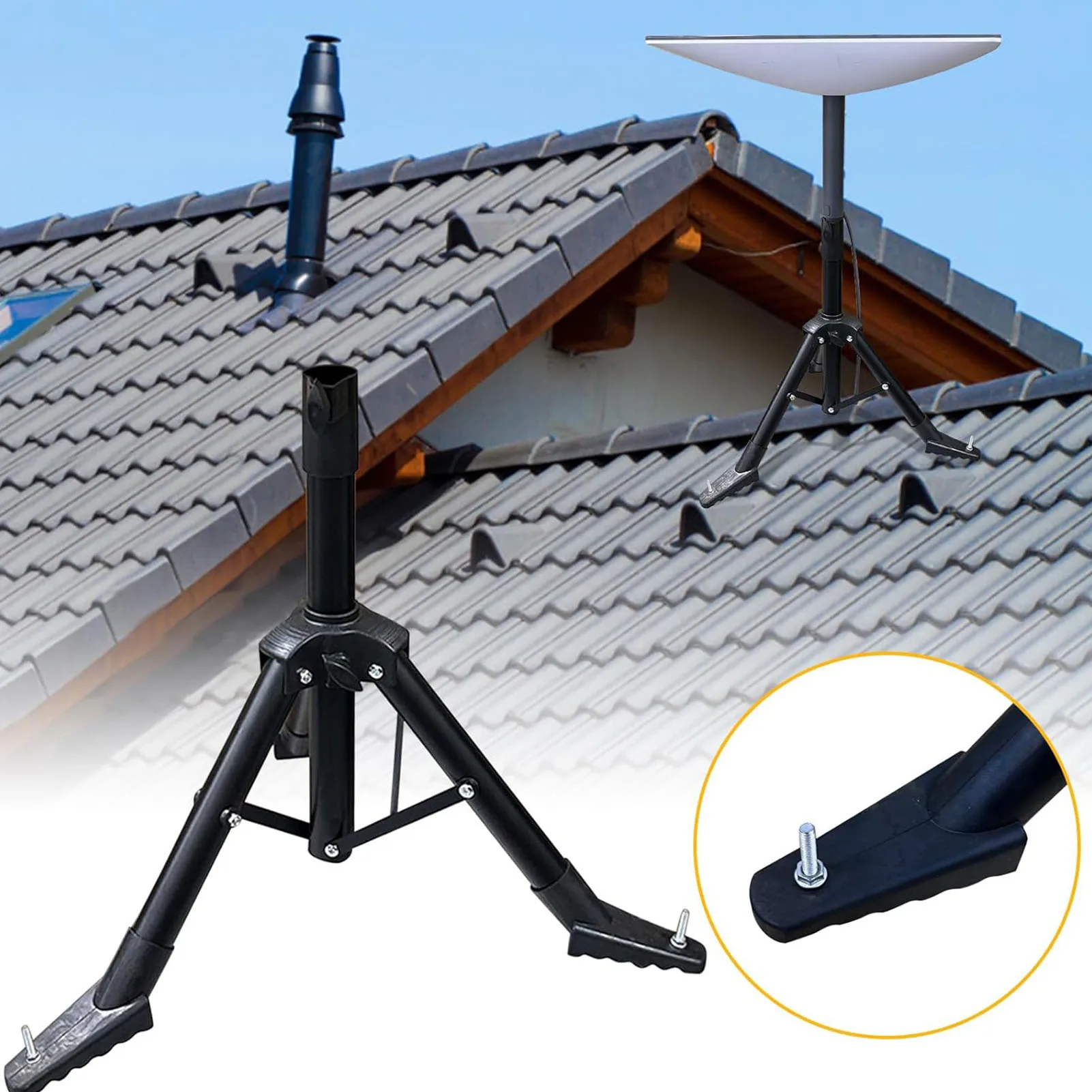 Foldable Tripod Mount for Starlink V2 V1 Stainless Steel Folding Mounting Stand for Roof Camping RV Travel Yacht
