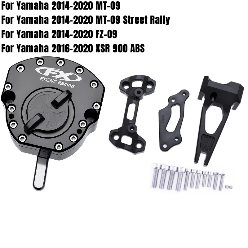 MT09 FZ09 Reversed Safety Steering Damper with Mount Bracket for Yamaha