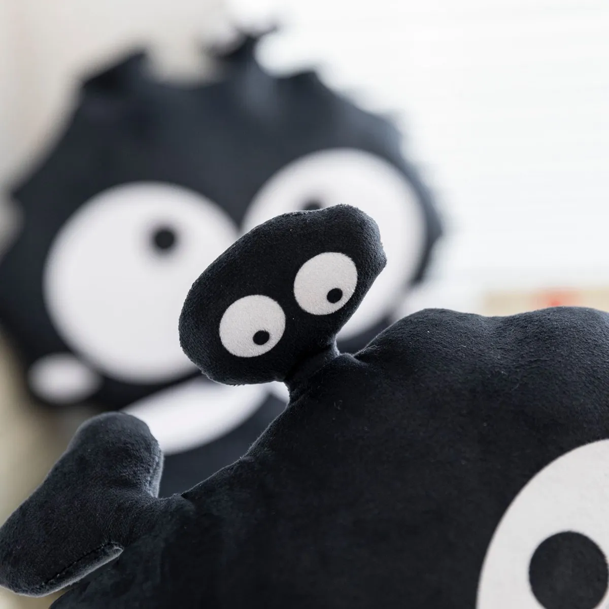 Cute Black Monster Plush Toys Kawaii Ghost Pillow Cushion Stuffed Doll for Children Sleep Hug Pillow Birthday Gift 6
