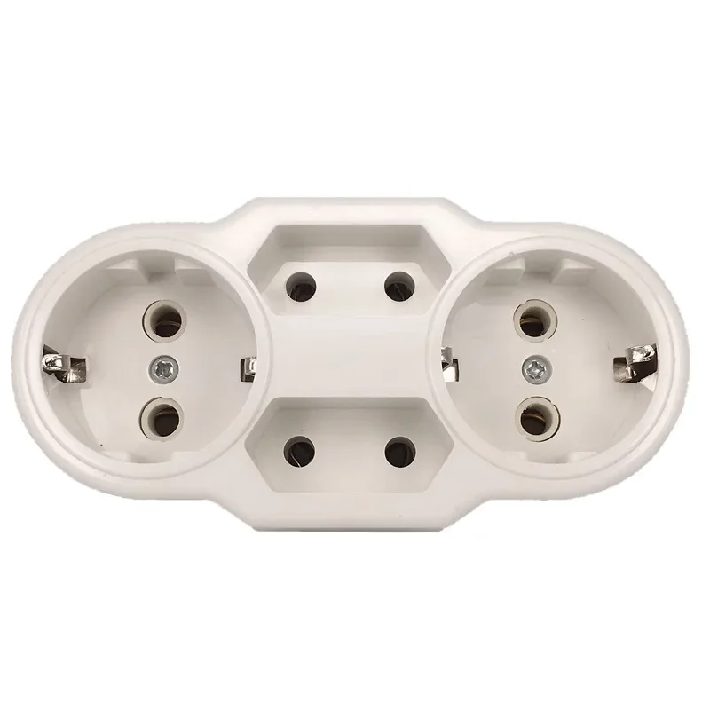 European Type Conversion Plug 1 TO 4 Way EU Germany Standard Power Adapter Socket 16A Travel charging adapter