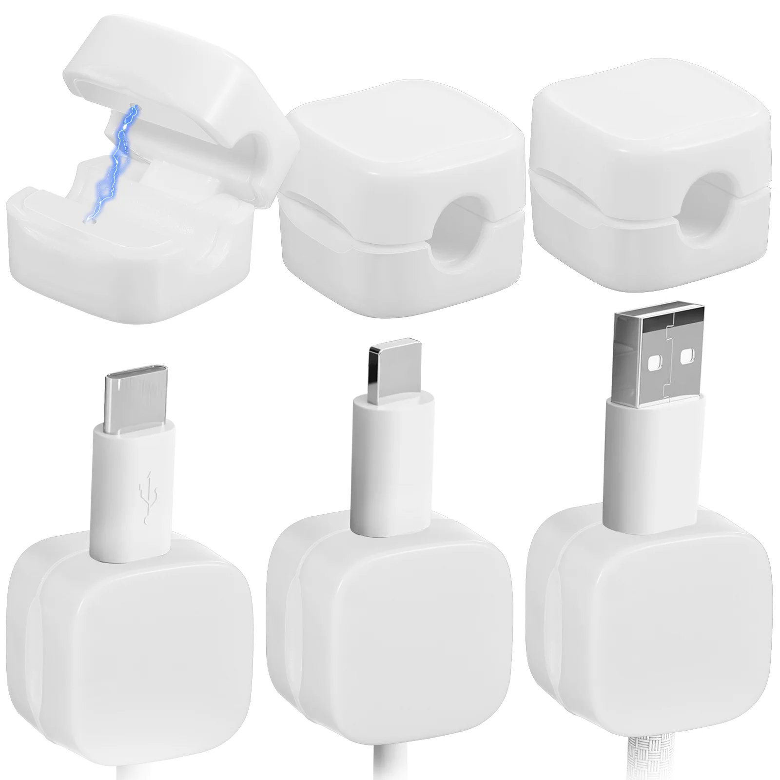 

6pcs Adhesive Cable Clips Cord Clips Holders Cord Organizers Sticky Wire Holders