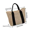 Summer Boho Handbag Tote Bag Women Straw Woven Rattan Basket Toiletry Storage Beach Handbag Travel Reusable Shoulder Bag Pouch 6