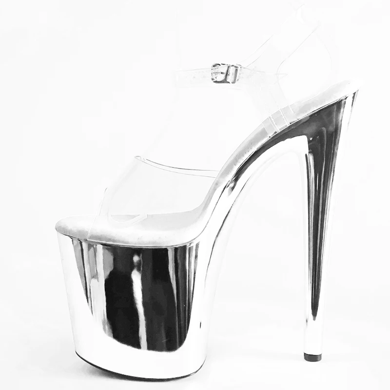Sexy Fetish 8Inches Dress Platform Sandals Peep Toe Pole Dance Shoes 20cm Women Stripper Models Show Nightclub Exotic Bride Shoe