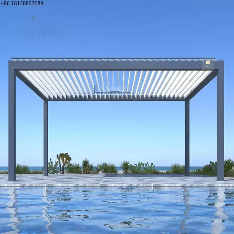 

Wholesale Electric Bioclimatic Louvre Roof Waterproof Louvered Aluminum Outdoor Gazebo Pergola
