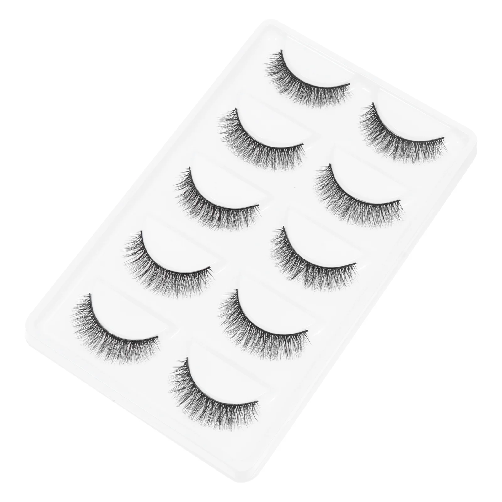 

Fake Eyelashes Artificial Synthetic Fluffy Thicker Lashes Extension Eye Makeup Tools 5 Pairs